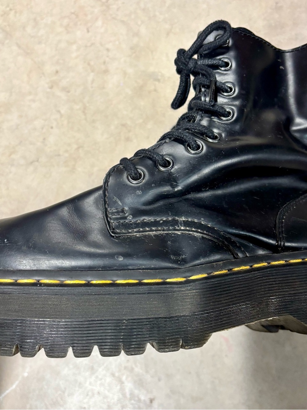 Dr. Marten’s Jadon Smooth Leather Platform Combat Boots - Picture 9 of 15